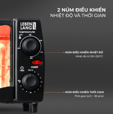 LBMT8683S - Lò Nướng Mini Lebenlang _ 12 Lít