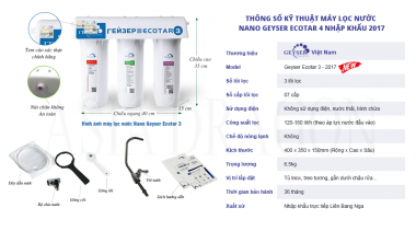 Ecotar 3 - Máy lọc nước Nano Geyser - Made in Russia