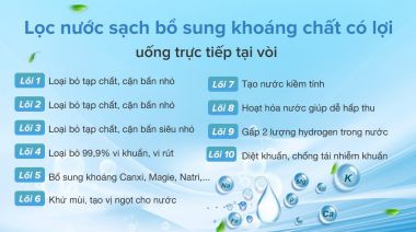 KAQ-P95 - Máy lọc nước RO Karofi - 10 lõi Hydrogen