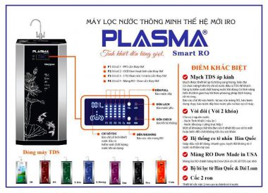 PLC-10-TDS - Máy lọc nước Plasma Nước tinh khiết/nước khoáng 10 Lõi - Xanh Dương 