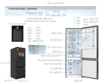 GR-RB405WEA-PMV - Tủ Lạnh Toshiba Inverter 321 Lít