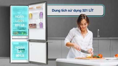 GR-RB405WEA-PMV - Tủ Lạnh Toshiba Inverter 321 Lít