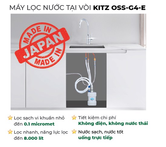 OSS-G4-E  -  Máy lọc nước lắp dưới bồn rửa KITZ
